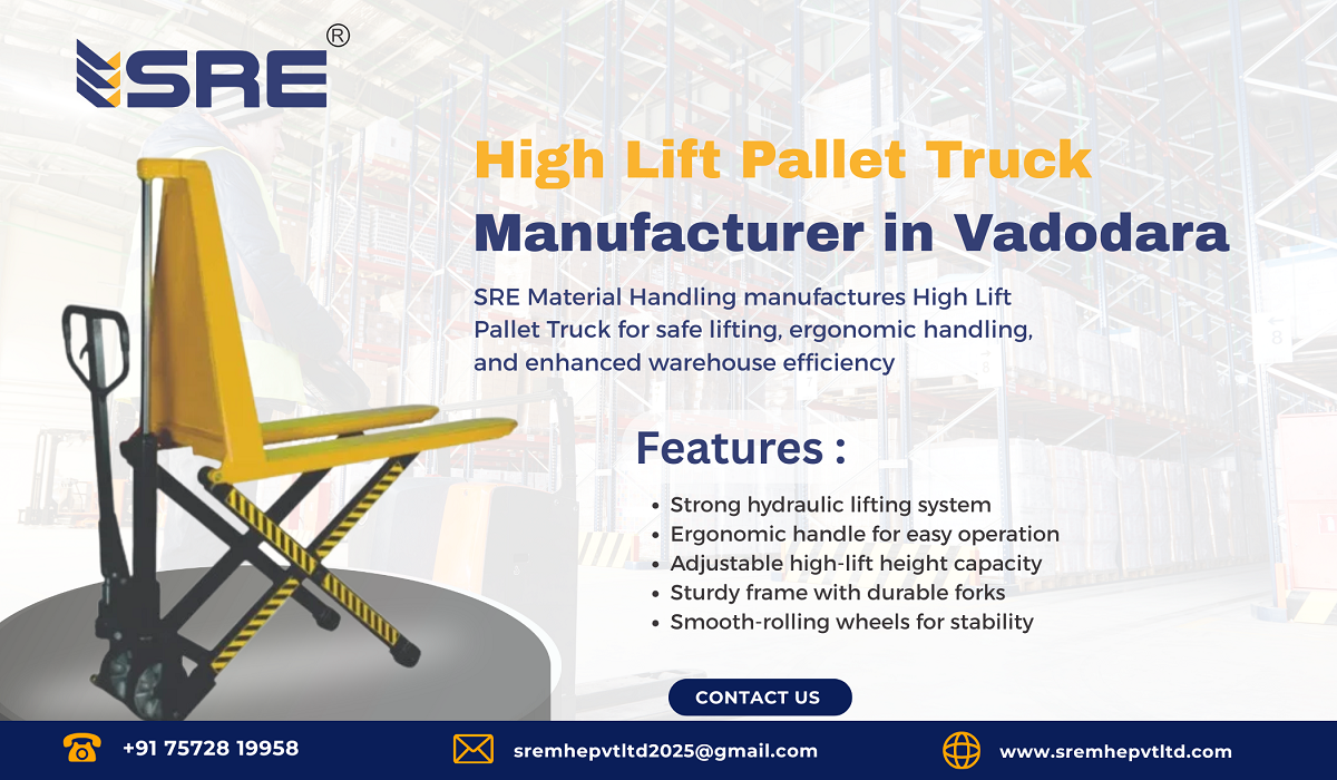 high lift pallet truck manufacturer in vadodara gujarat