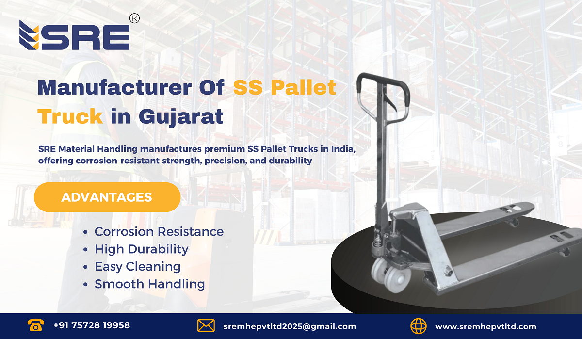 ss pallet truck manufacturer in gujarat ahmedabad