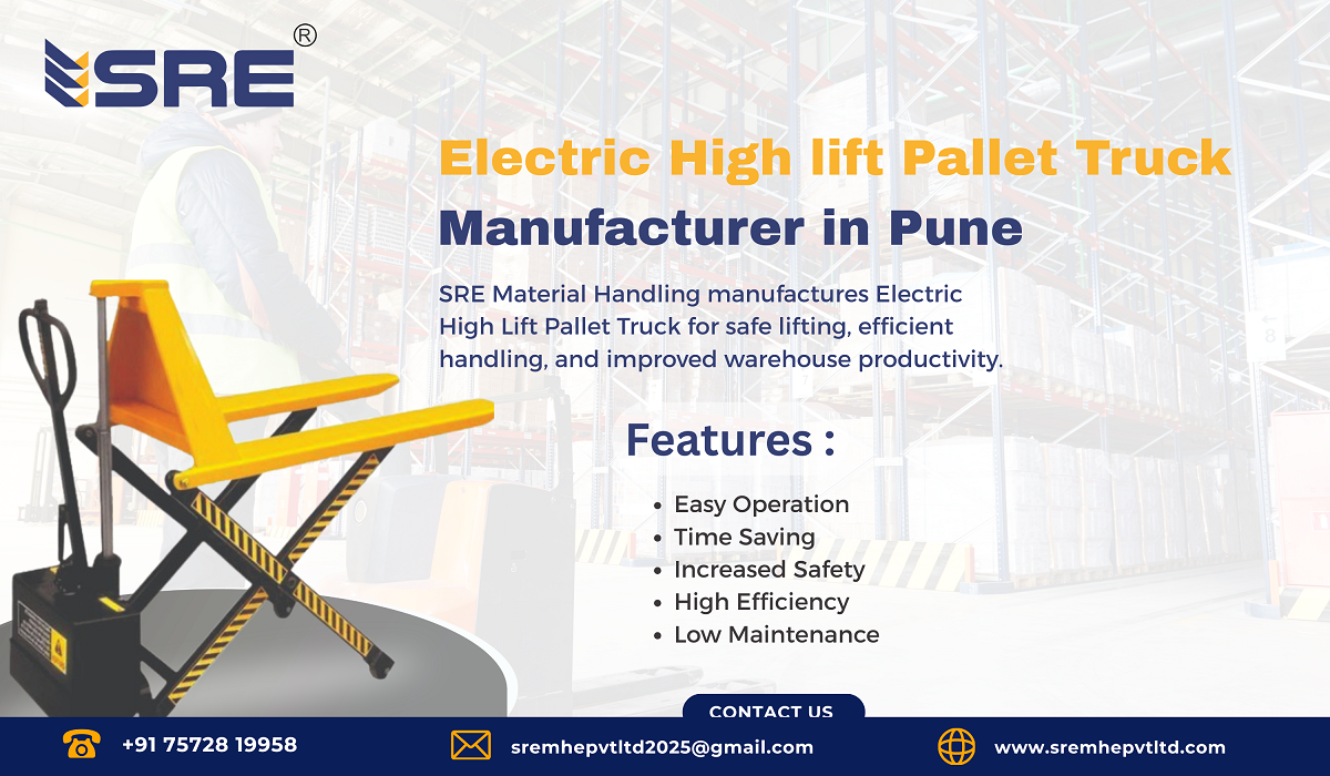electric high lift pallet truck manufacturer in pune india