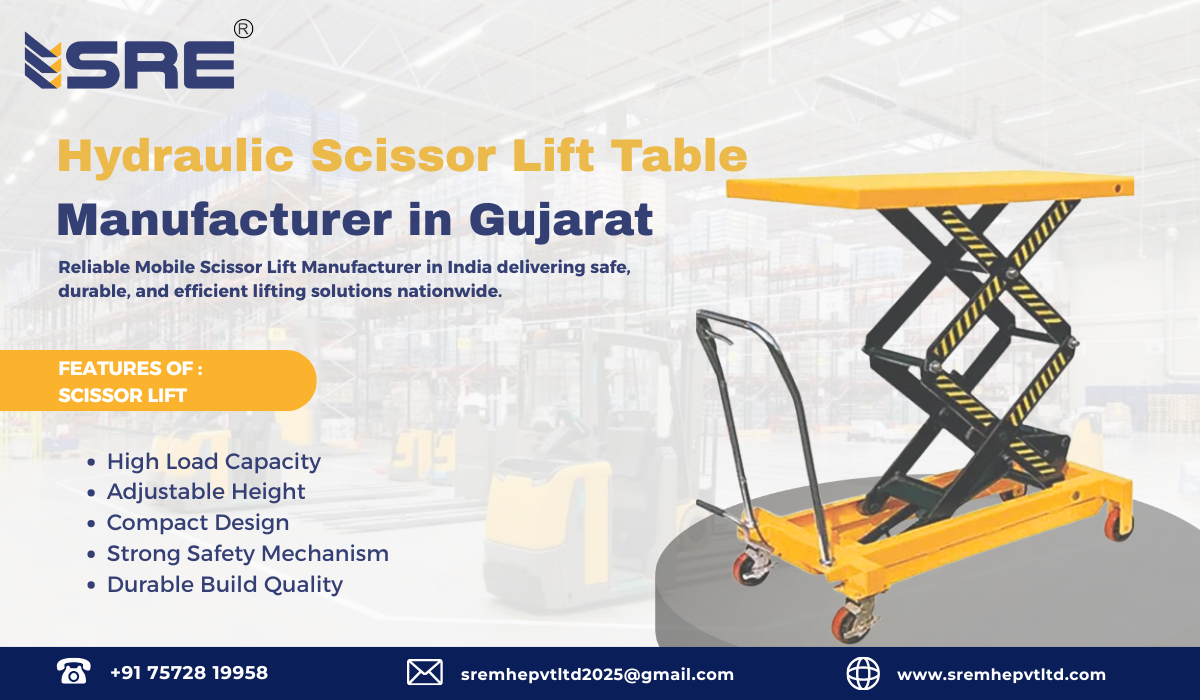 hydraulic scissor lift table manufacturer in gujarat india