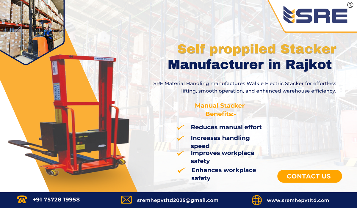 self proppiled stacker manufacturer in rajkot gujarat india