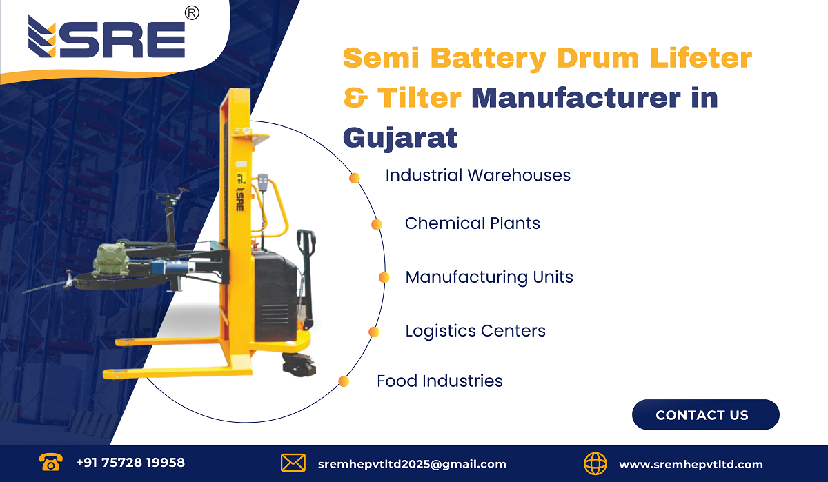 semi battery drum lifter & tilter manufacturer in gujarat