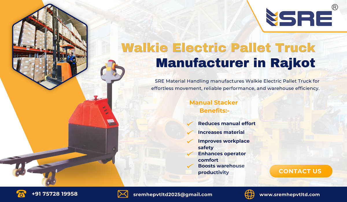 walkie electric pallet truck manufacturer in rajkot gujarat india