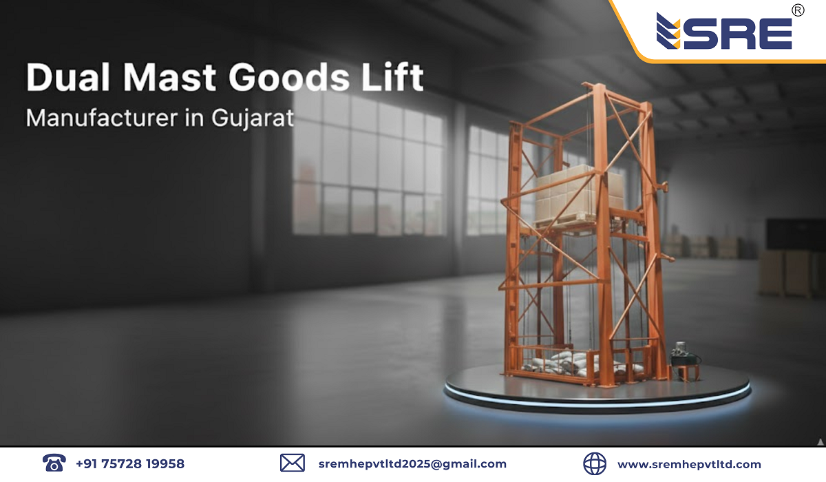 dual mast goods lift manufacturer in gujarat india
