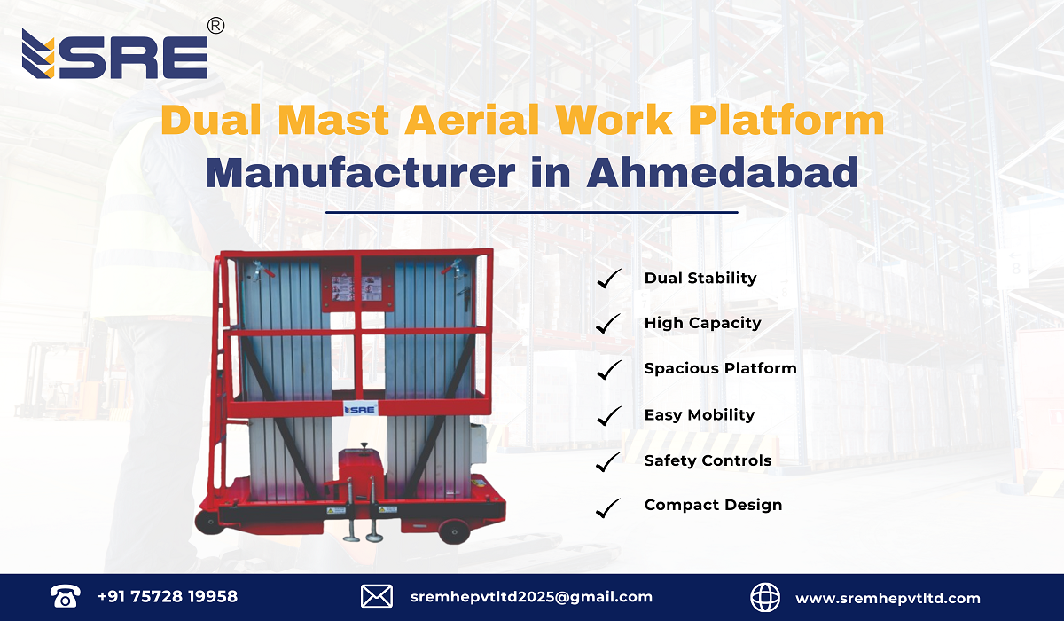 dual mast aerial work platform manufacturer in ahmedabad