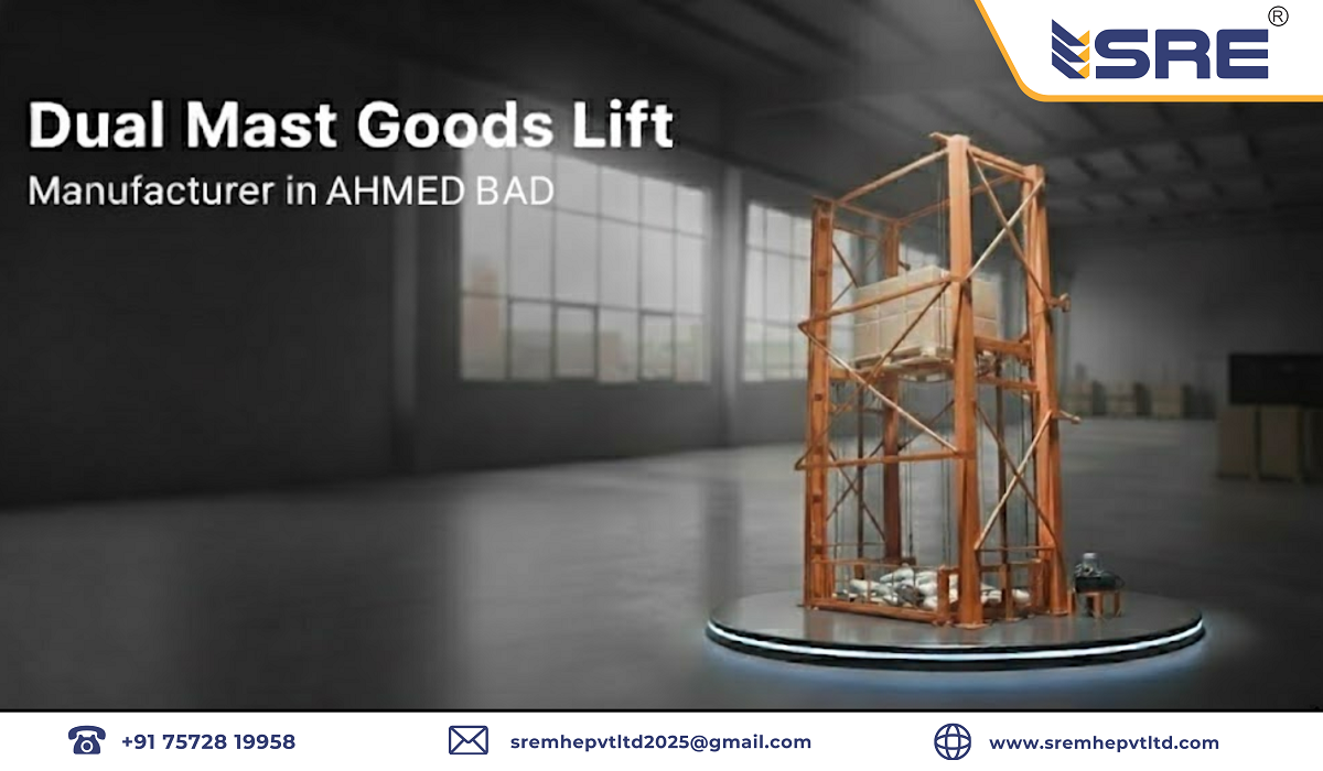 dual mast goods lift manufacturer in ahmedabad