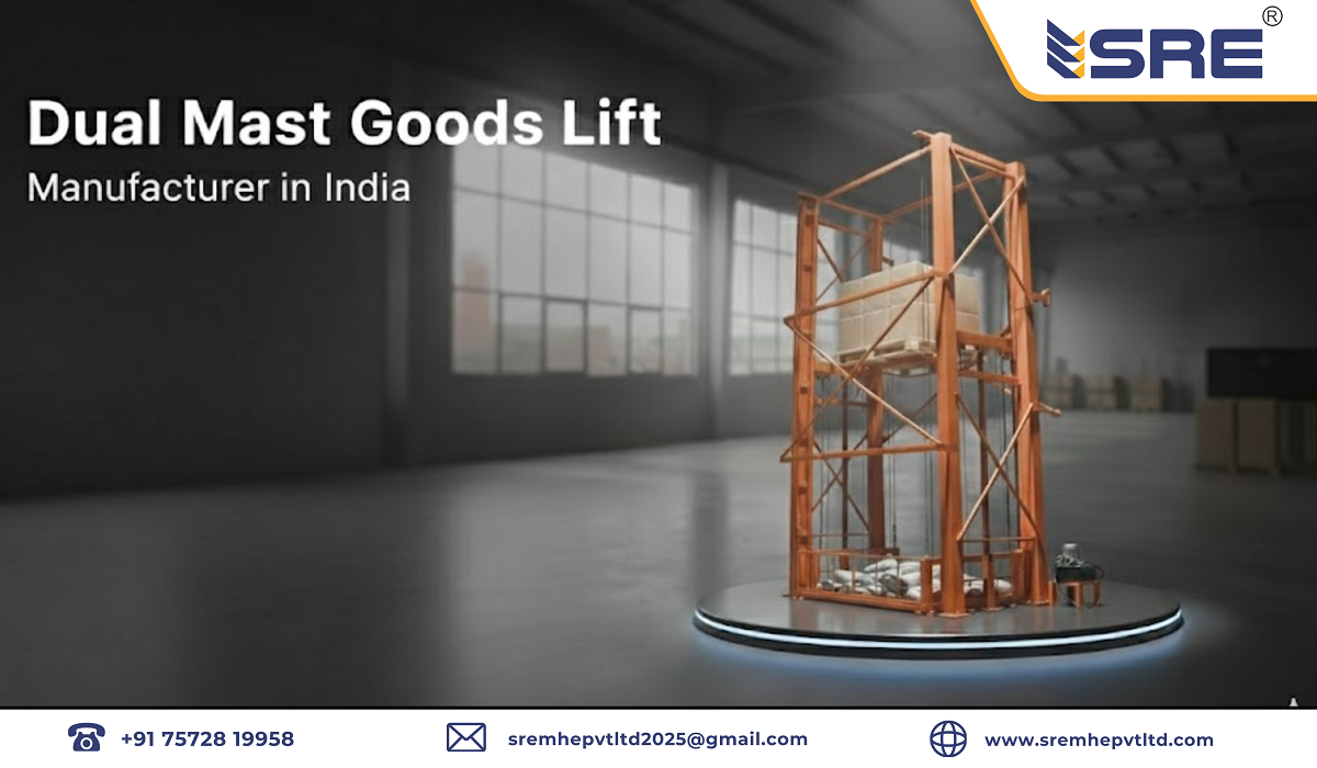dual mast goods lift manufacturer in india