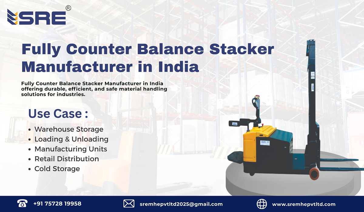 fully counter balance stacker manufacturer in india