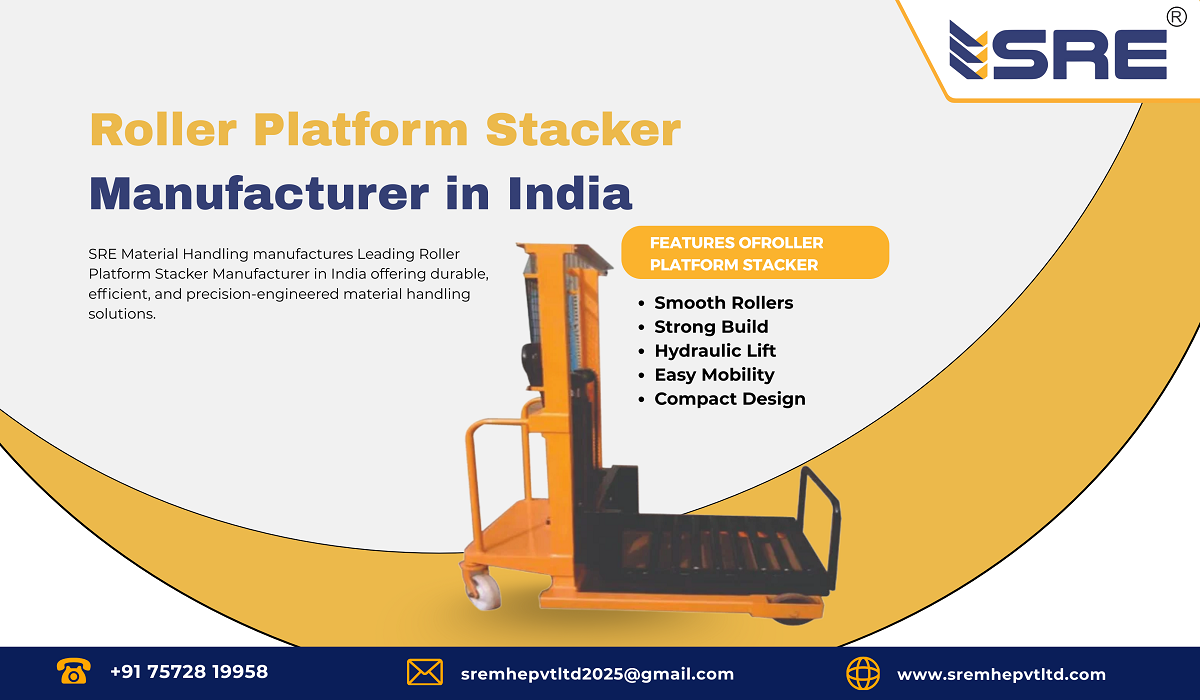 roller platform stacker manufacturer in india ahmedabad