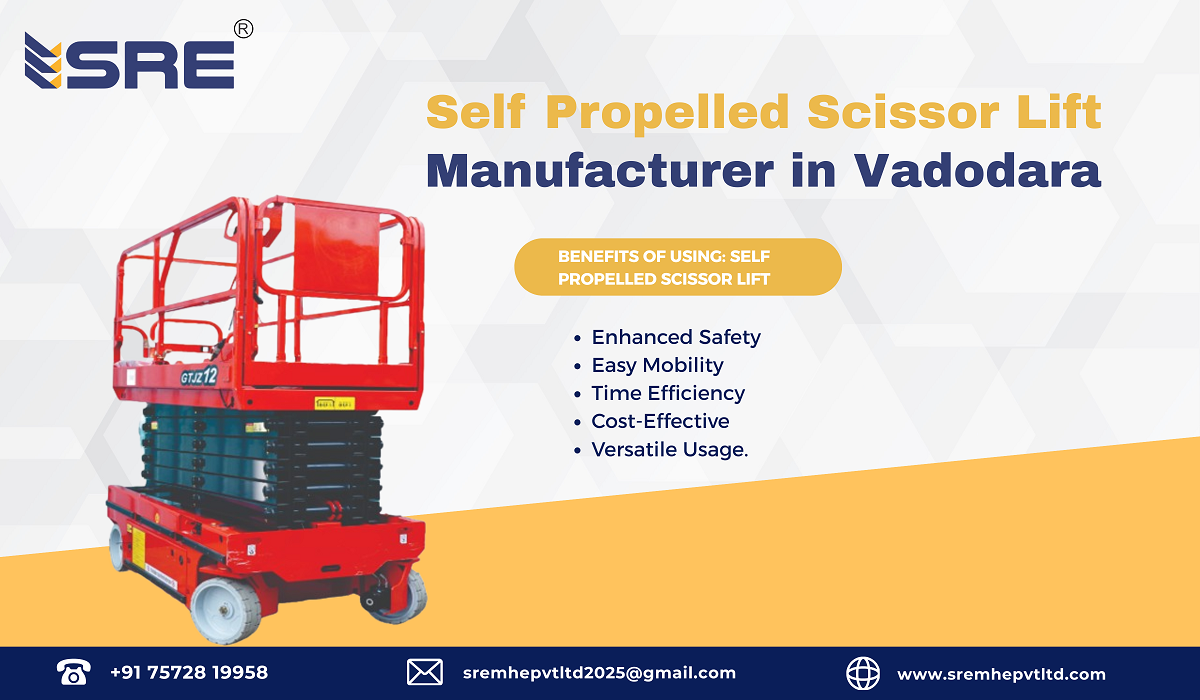 self propelled scissor lift table manufacturer in vadodara