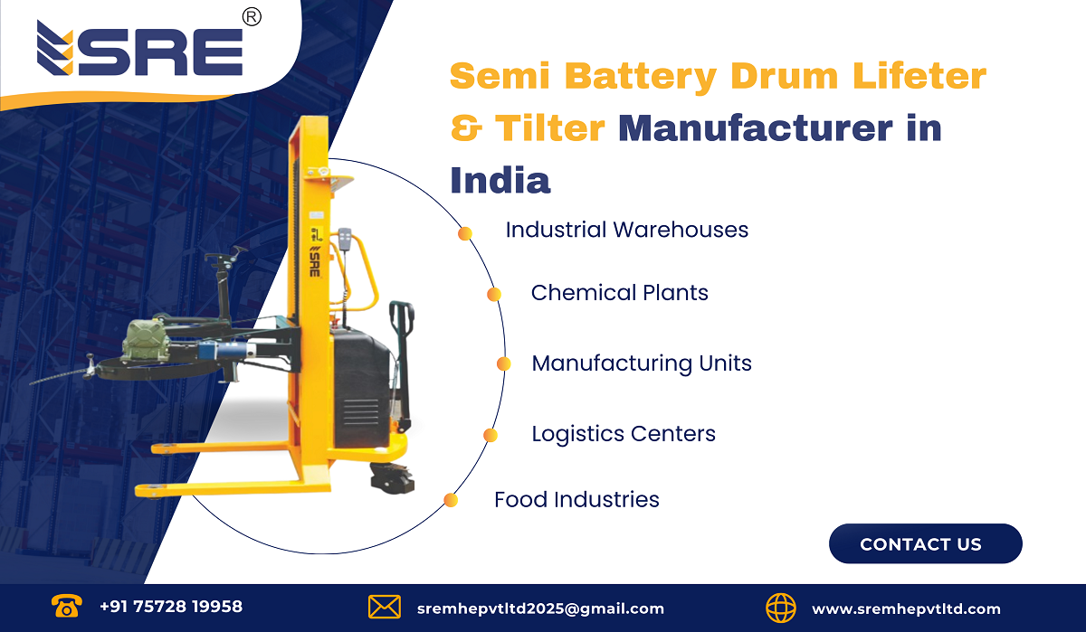 semi battery drum lifter & tilter manufacturers in india gujarat