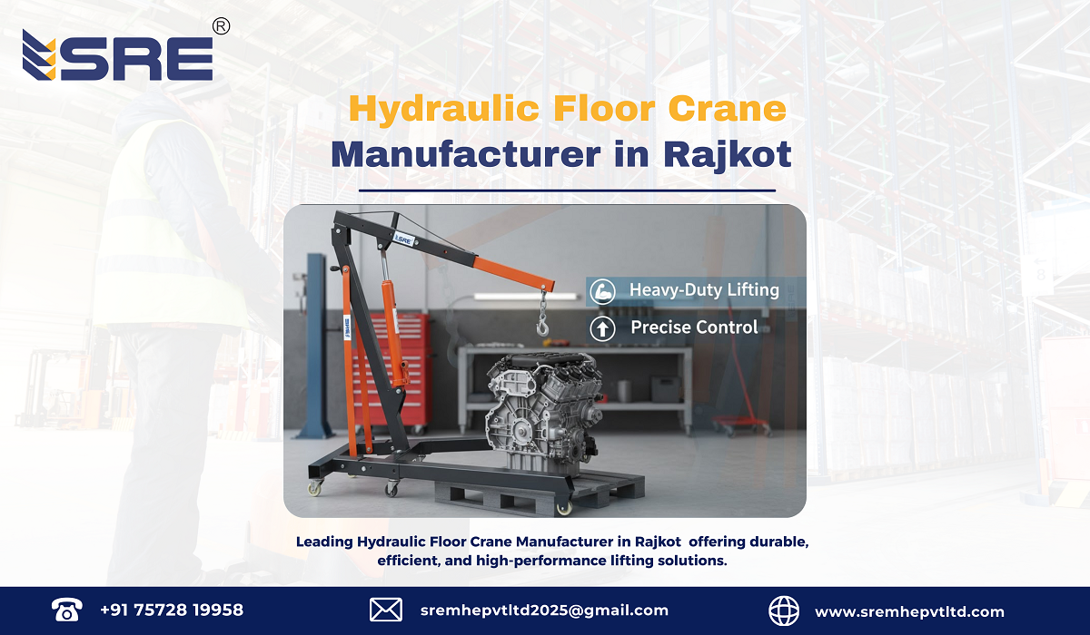 hydraulic floor crane manufacturer in rajkot