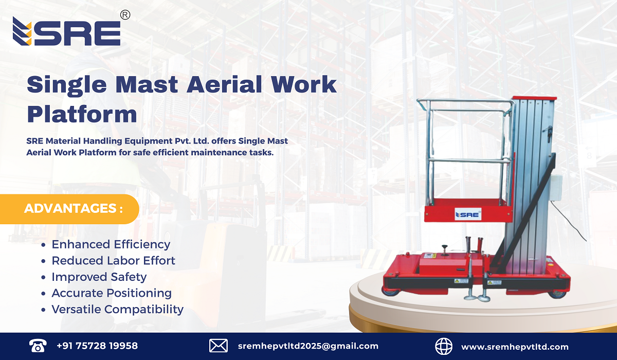 single mast aerial work platform manufacturer in ahmedabad gujarat india