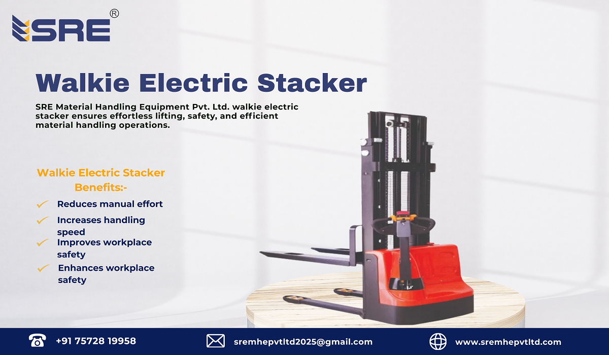 walkie electric stacker manufacturers in ahmedabad gujarat india