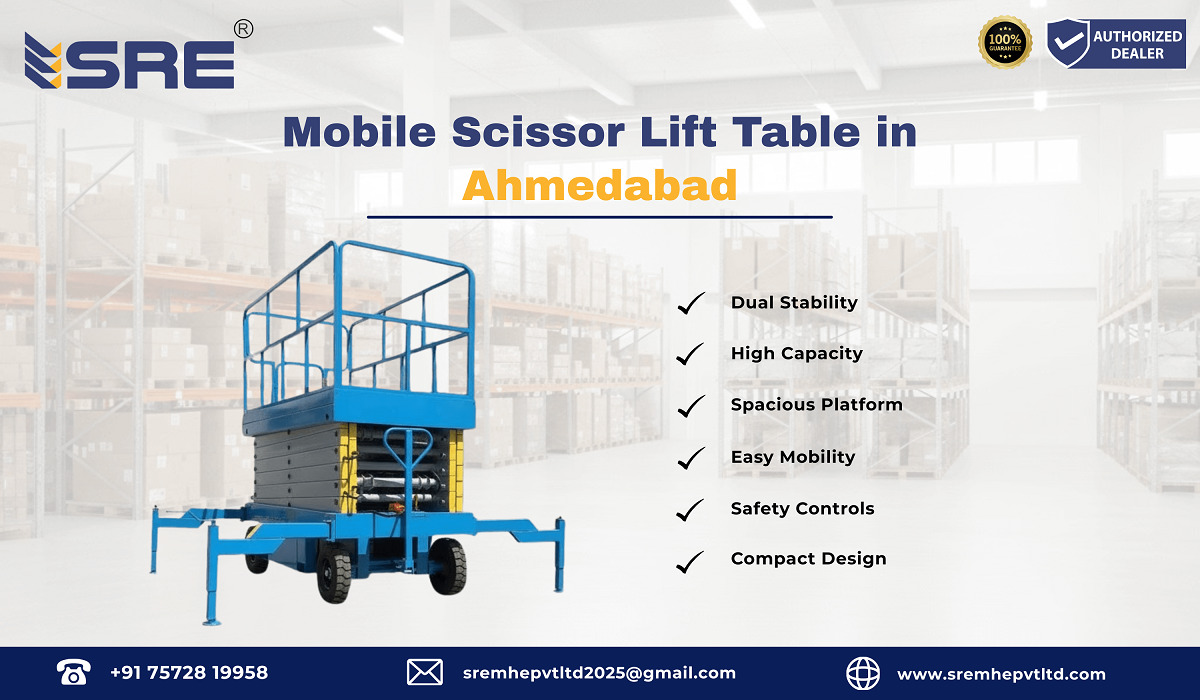 mobile scissor lift table in ahmedabad