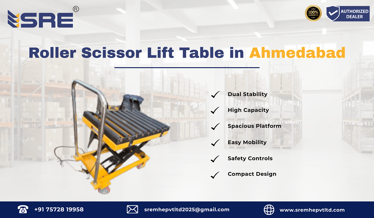 roller scissor lift table in ahmedabad