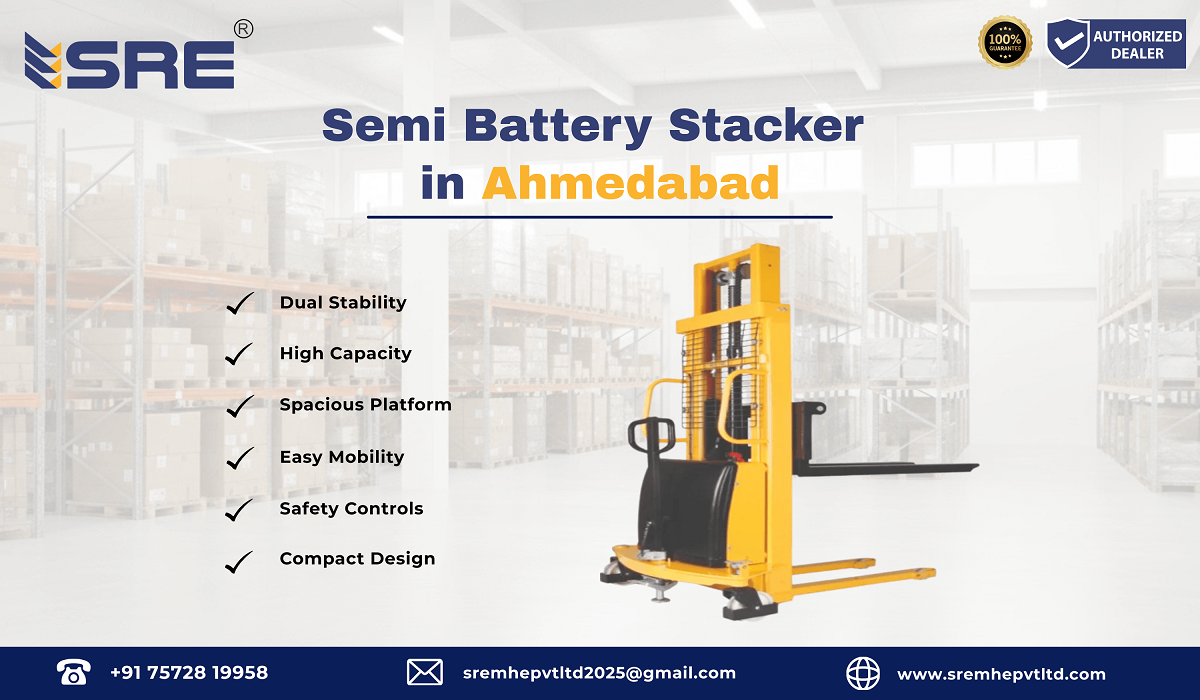 semi battery stacker in ahmedabad