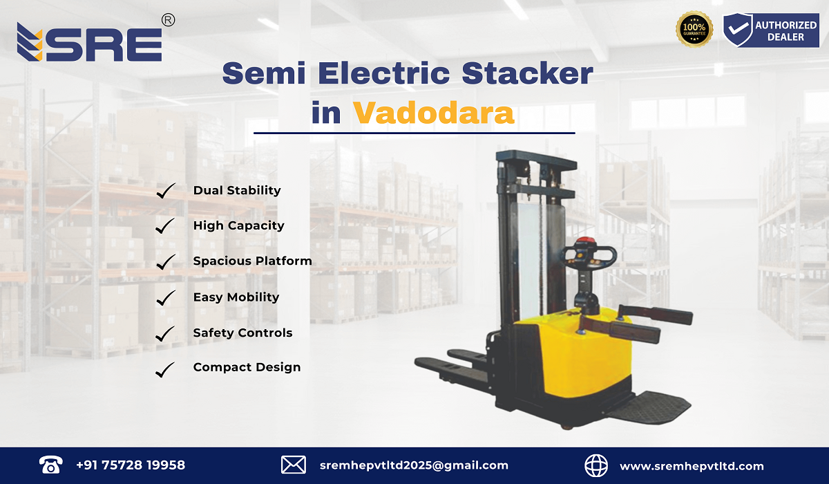 semi electric stacker in vadodara