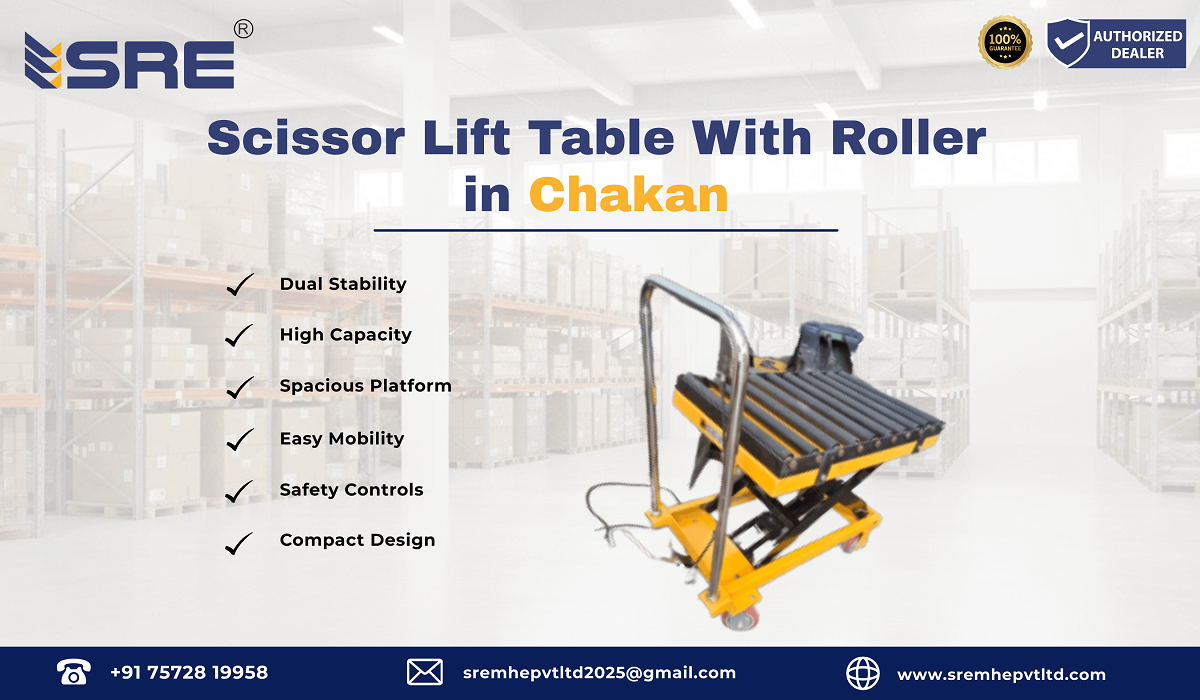 scissor lift table with roller in chakan