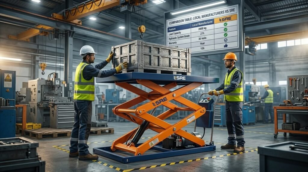 Electric scissor lift table factory