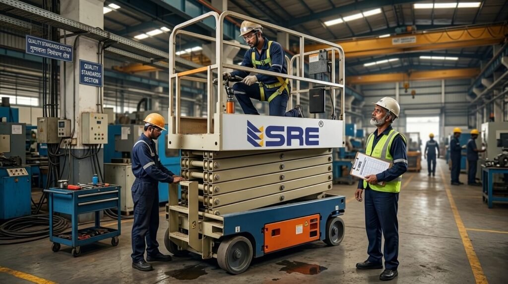 Self Propelled Scissor Lift Machine inspection