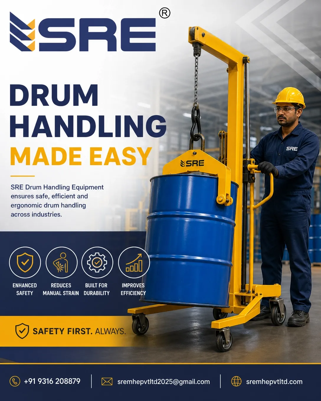 drum handling solutions for industrial applications