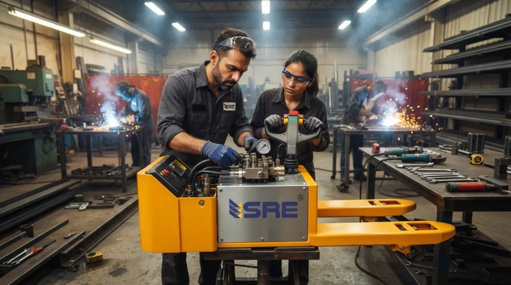 electric pallet truck testing