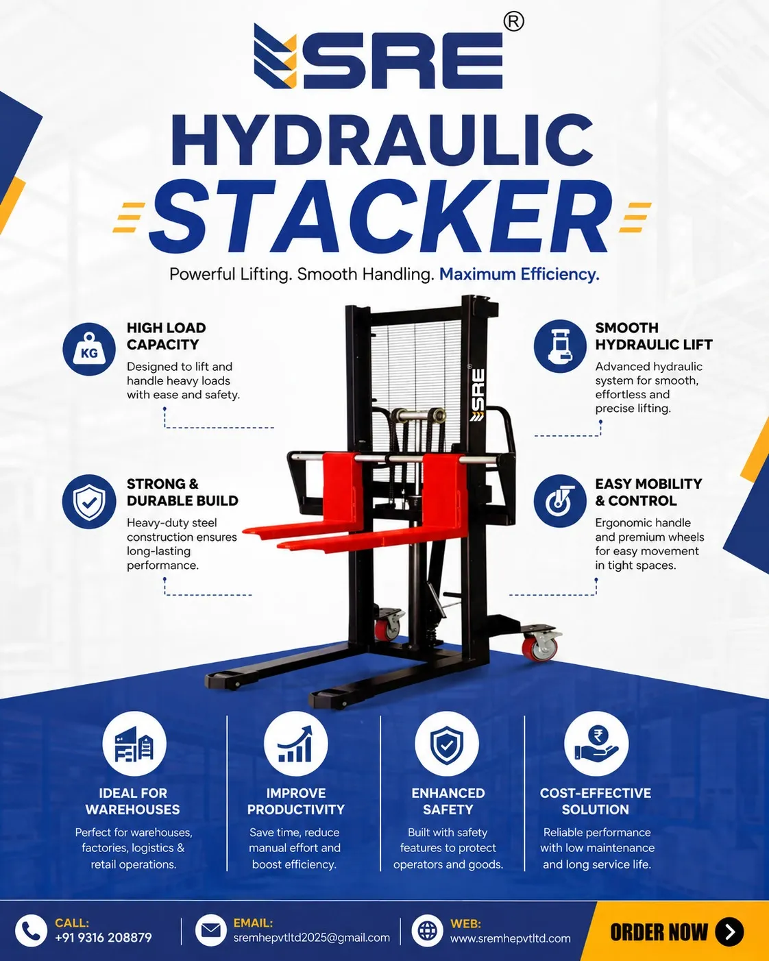 Hydralic Stacker For Material Handaling Equipment